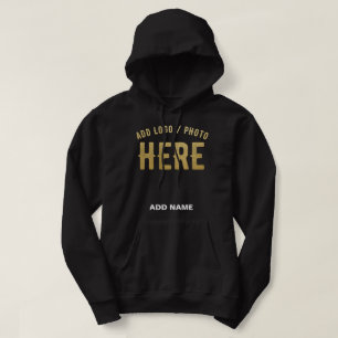 VESTE À CAPUCHE MARQUE VERIFIEE NOIRE PERSONNALISABLE MODERNE ET C