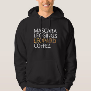 Veste À Capuche Mascara Leggings Leopard Coffee Funny Maquillage C