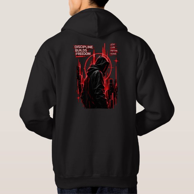 Veste À Capuche Master the Code Create Your Own Future Cyberpunk  (Dos)