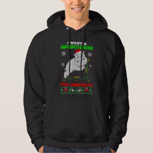 Veste À Capuche Math Je Veux Une Hippopoténose Pour Noël Vilain Sw