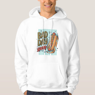 Veste À Capuche Mauvaise Journée Hot Dog Retro Vector Conception d