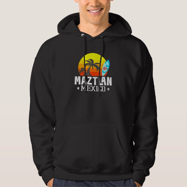 Veste À Capuche Maztlan Mexico Beach Tourist Souvenir Vacances Tra (Devant)