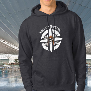 Veste À Capuche Mécanicien d'aéronef, pilote de crâne, aviation si