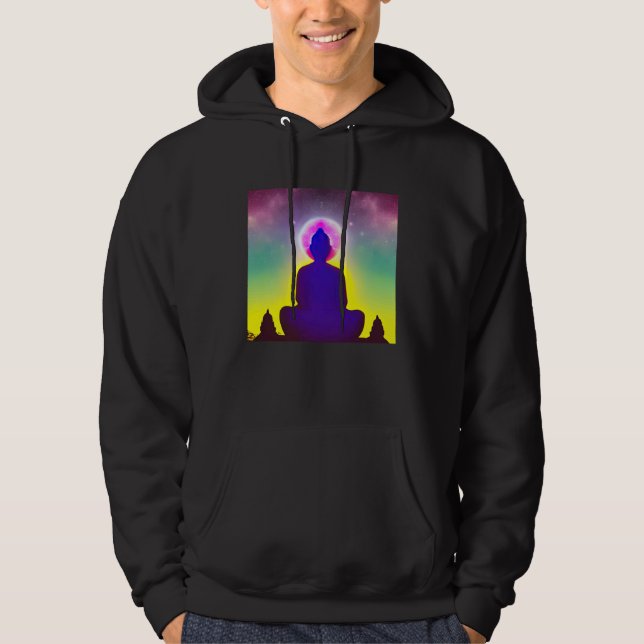 Veste À Capuche Meditation Enlightment Spiritual Yoga Transcendent (Devant)