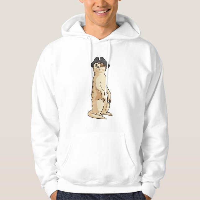 Veste À Capuche Meerkat comme Pirate avec casquette pirate (Devant)