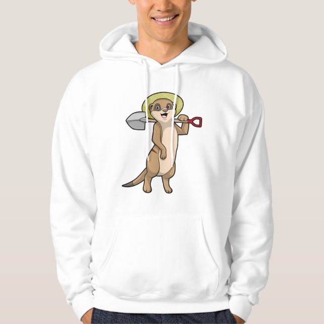 Veste À Capuche Meerkat en tant que fermier avec Shovel (Devant)