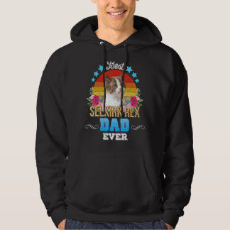 Veste À Capuche Meilleur Chat Papa Jamais Selkirk Rex Floral Retro