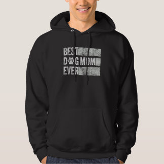 Veste À Capuche Meilleur Chien Maman Jamais Rétro Chien Maman Amou