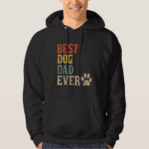Veste À Capuche Meilleur Chien Papa Jamais Chien Vintage Papa Chie