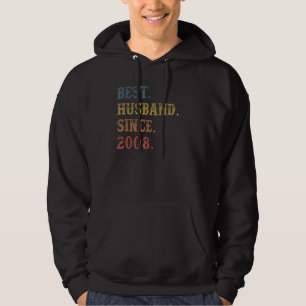 Veste À Capuche Meilleur Mari Rétro depuis 2008 14ème Mariage Aniv