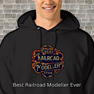 Veste À Capuche Meilleur Modeleur ferroviaire jamais sur noir