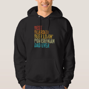 Veste À Capuche Meilleur Papa Barbu Bière Lovin Pomeranian Animal
