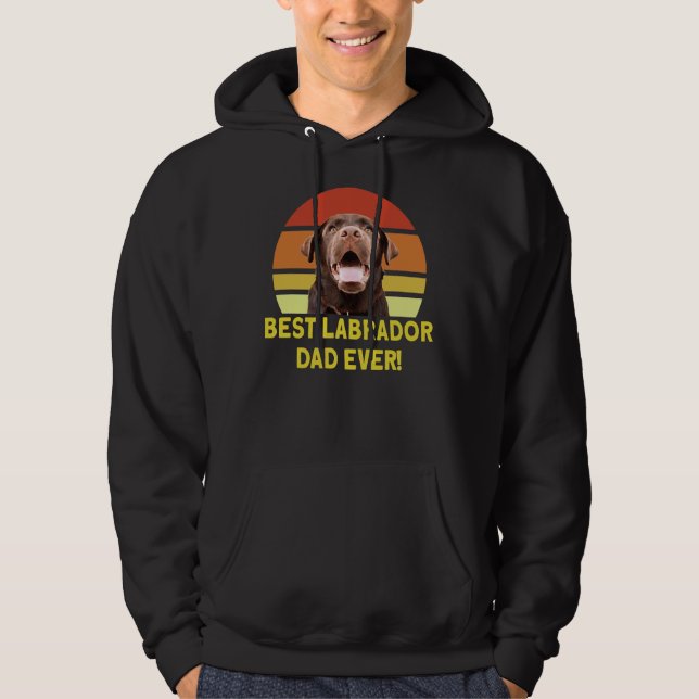 Veste À Capuche Meilleur papa du Labrador (Devant)