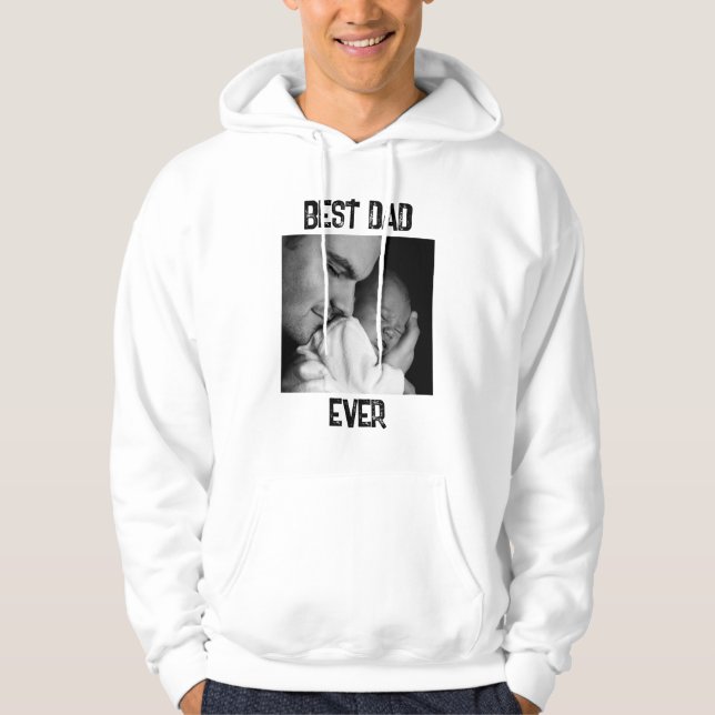 Veste À Capuche Meilleur papa jamais | Fête des pères ou nouveau p (Devant)
