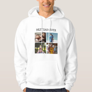 Veste À Capuche Meilleur papa jamais personnalisé photo