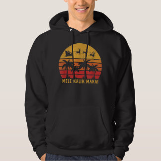 Veste À Capuche Mele Kalikimaka Retro Hawaii Noël Hawaii