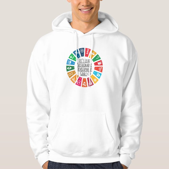 Veste À Capuche Menons les objectifs mondiaux pour le développemen (Devant)