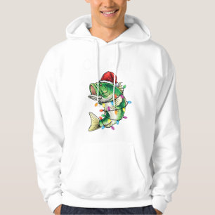 Veste À Capuche Mens Bass Fishing Père Noël Oh Snap Christmas Fish