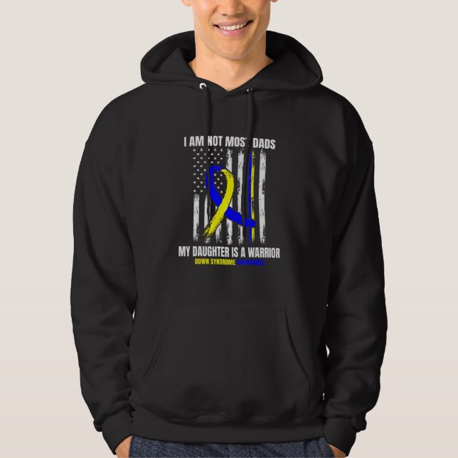 Veste À Capuche Mens Down Sensibilisation au syndrome Papa Fille G (Devant)
