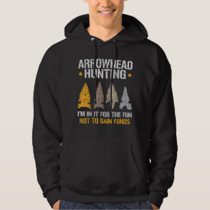 Veste À Capuche Mens Drôle Arrowhead Chasse En Elle Pour Le Plaisi