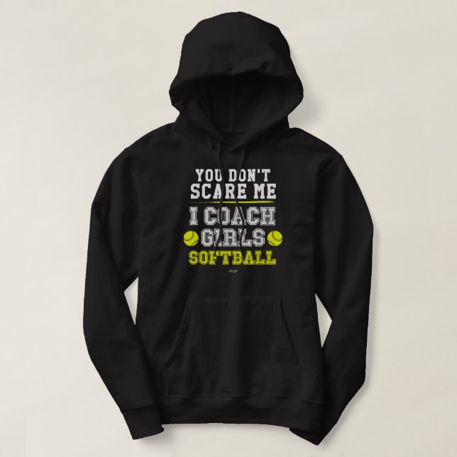 Veste À Capuche Mens Drôle entraîneur de softball Vous ne me font  (Design devant)