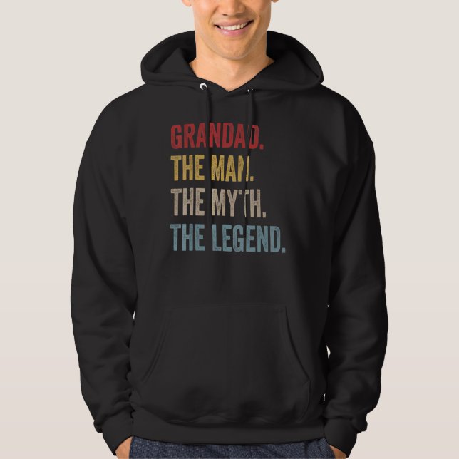 Veste À Capuche Mens Grand L'Homme Le Mythe La Légende Le Père (Devant)