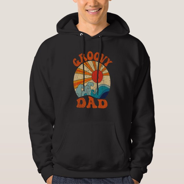 Veste À Capuche Mens Groovy Dad 70s Aesthetic Nostalgia 1970's Ret (Devant)