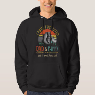 Veste À Capuche Mens J'Ai Deux Titres Papa Et Pappy Men Vintage P