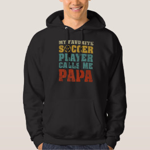Veste À Capuche Mens Mon Joueur De Football Préféré M'Appelle Papa