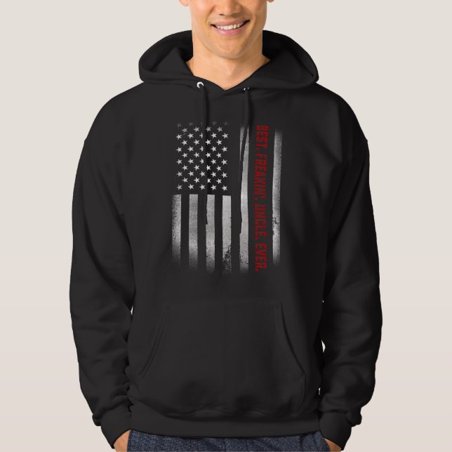 Veste À Capuche Mens Pour Oncle Meilleur Freakin Oncle Jamais Us D (Devant)