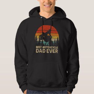 Veste À Capuche Mens Retro Vintage Meilleure moto Papa Jamais père