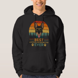 Veste À Capuche Mens Retro Vintage Sunset Best Australian Kelpie D