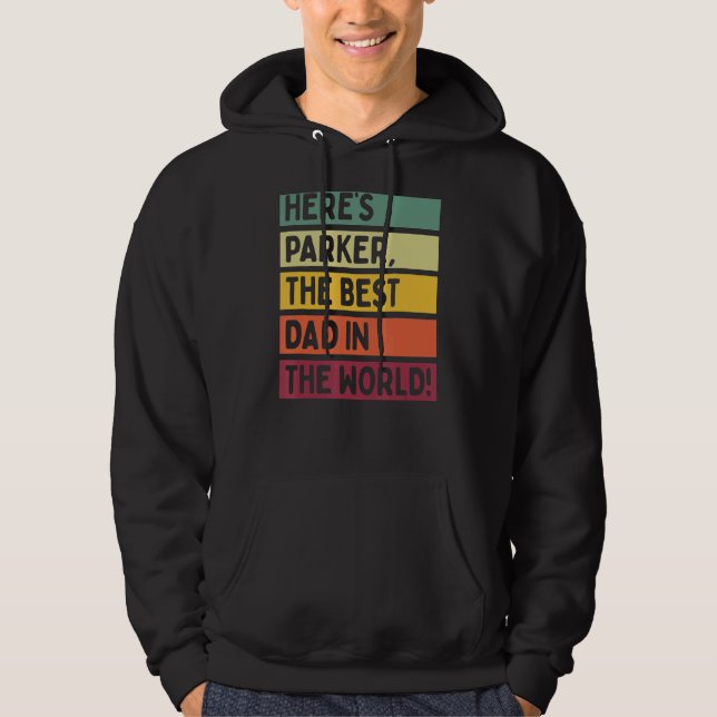 Veste À Capuche Mens Voici Parker Le meilleur papa du monde Fathe (Devant)