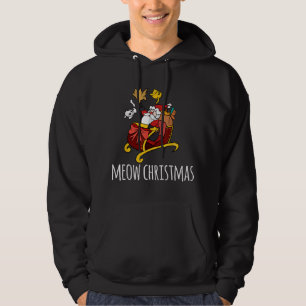 Veste À Capuche Meow Christmas Cats Xmas Funny Père Noël et Kitten