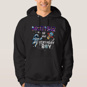 Veste À Capuche Mère De L'Anniversaire Astronaut Thème Espace Garç