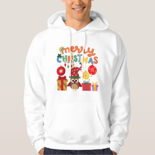 VESTE À CAPUCHE MERRY CHRISTMAS PRÉSENTE DES LUMIÈRES PÈRE NOËL RÉ