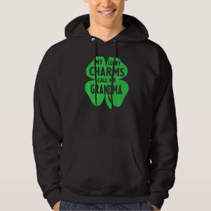 Veste À Capuche Mes charmes chanceux m'appellent Grand-mère St Pat