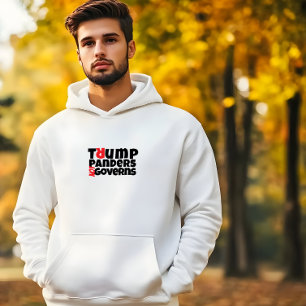 Veste À Capuche Message anti-Trump noir rouge