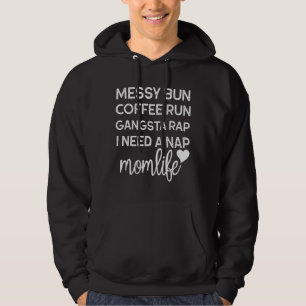 Veste À Capuche Messy Bun Coffee Run Gangsta Rap J'Ai Besoin D'Une