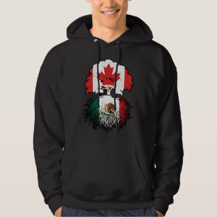 Veste À Capuche Mexique Mexique Canada drapeau des racines d'arbre