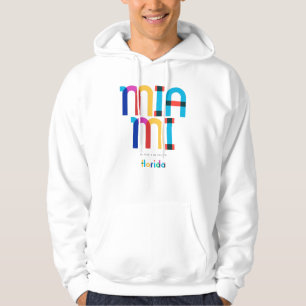 Veste À Capuche Miami Florida Mid Century, Pop Art,
