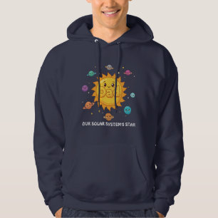 Veste À Capuche Mignon Système Solaire Papa Étoile Espace Dessin A