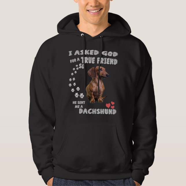 Veste À Capuche Mignonne Dachshund Doxie Cadeaux Fille Dachshund M (Devant)