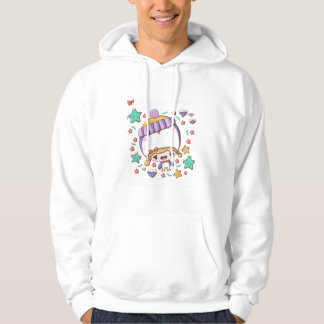 Veste À Capuche Mignonne fêtée fille à tête de bulle de pingouin