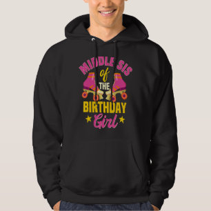 Veste À Capuche Milieu De L'Anniversaire Fille Roller Patins Skat