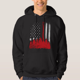 Veste À Capuche Mince Red Line American Flag Wildland Firefighter