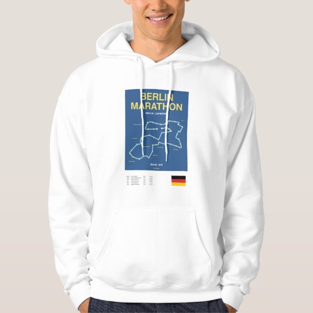 Veste À Capuche Minimalist Boston Marathon Line Print (Devant)