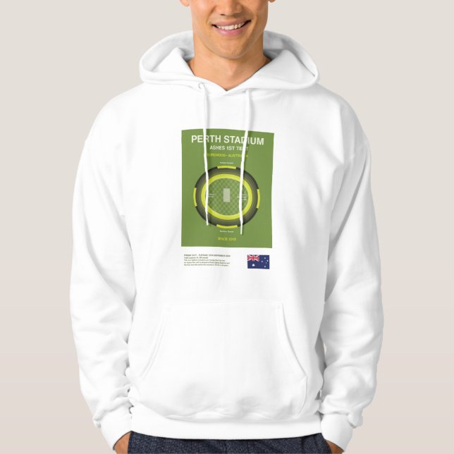 Veste À Capuche Minimalist Perth Cricket Ground Line Print Hoodie (Devant)