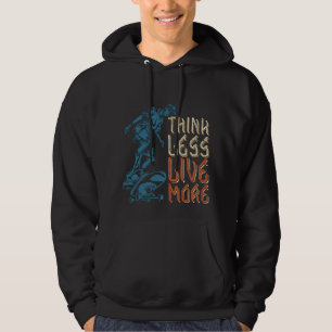 Veste À Capuche Minimaliste "Penser moins vivre plus" Motivationne