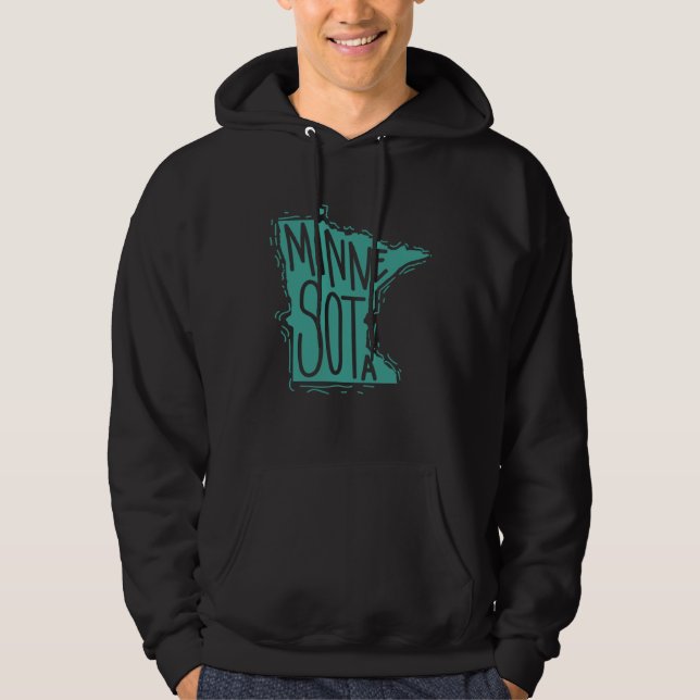 Veste À Capuche Minnesota Map Outline USA America (Devant)